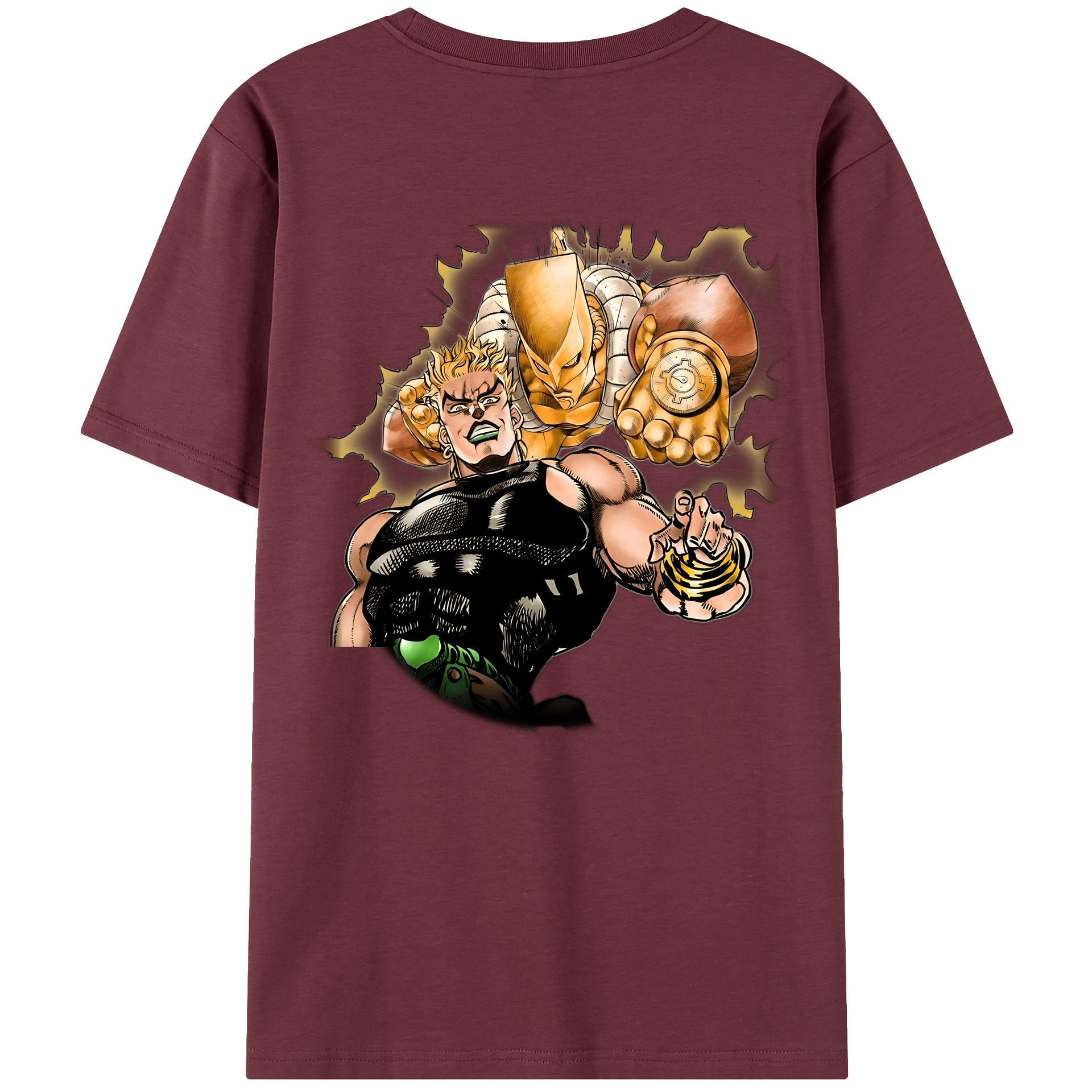 （画像用） ジョジョの奇妙な冒険 ディオ?ブランドー JoJo's Bizarre Adventure Dio Brando 綿100％半袖Tシャツ（背面プリント）